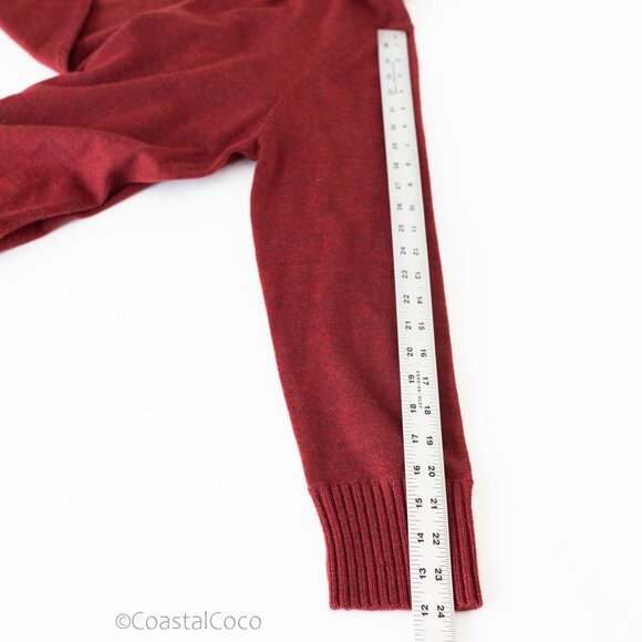 Vintage Valerie Separates 100% Merino Wool XL Turtleneck UK-Made Holiday Red - Picture 12 of 12